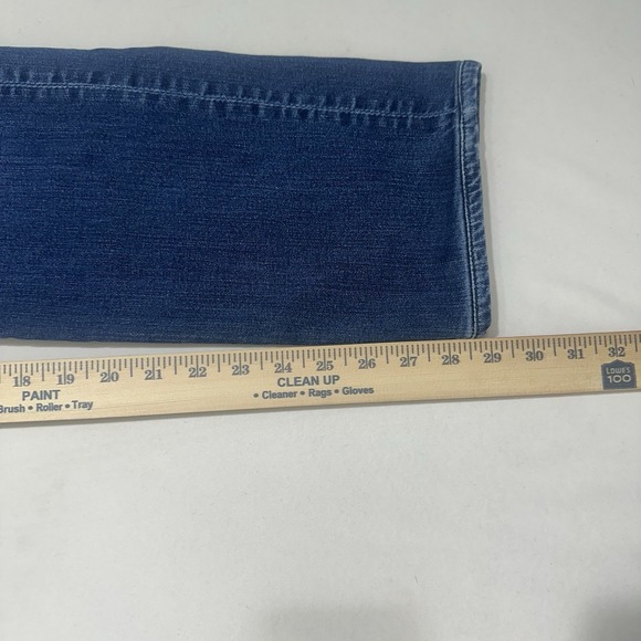 7 For All Mankind Mens Jeans Size 32 Blue Dark Wash Denim Distressed - Picture 13 of 15